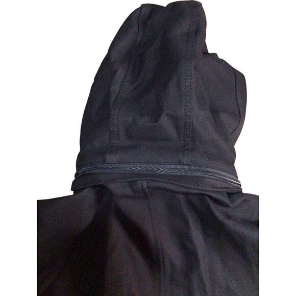 ZARA MAN MEN’S REMOVABLE HOODED BLACK COAT JACKET XL - Picture 5 of 13